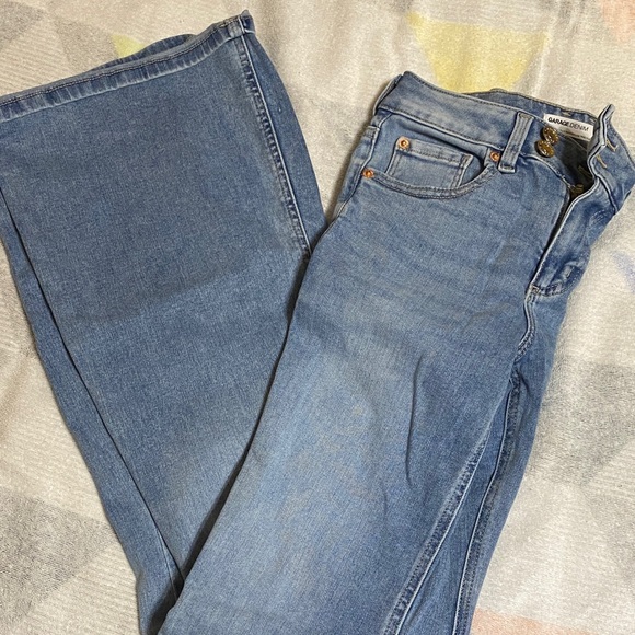 Garage Denim Light Blue Flare Jeans - Picture 1 of 4